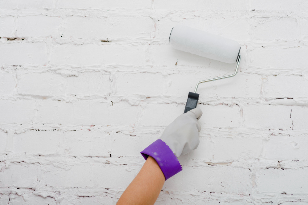 The Process of Painting A Brick House